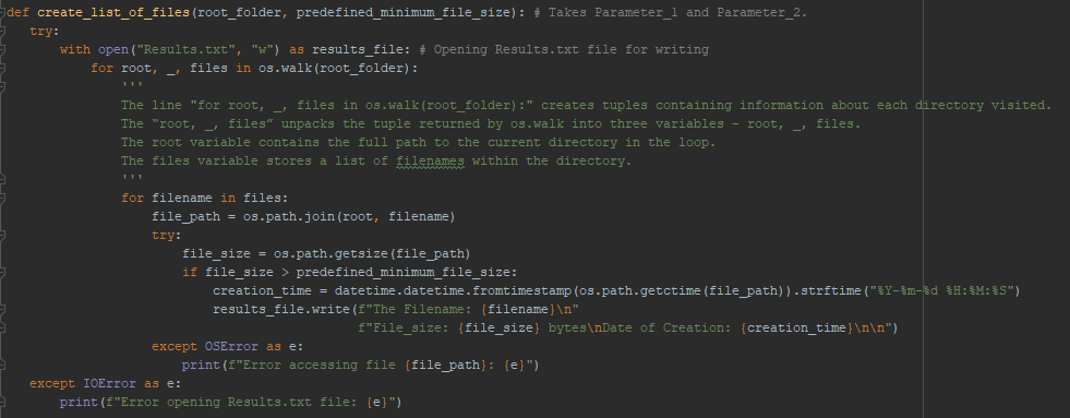 Function implementation.