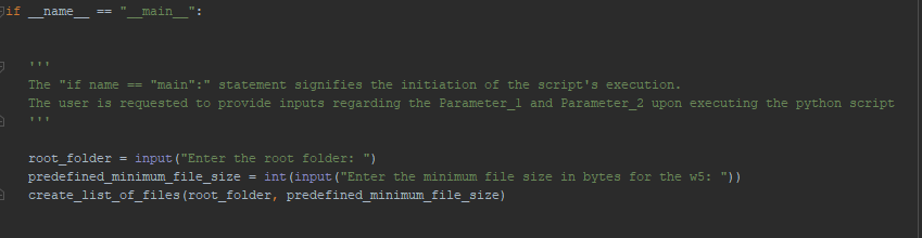 Initiation of script execution.