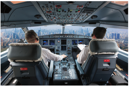 Pilots Demonstrating Contingency Measures for Airline Incident.
