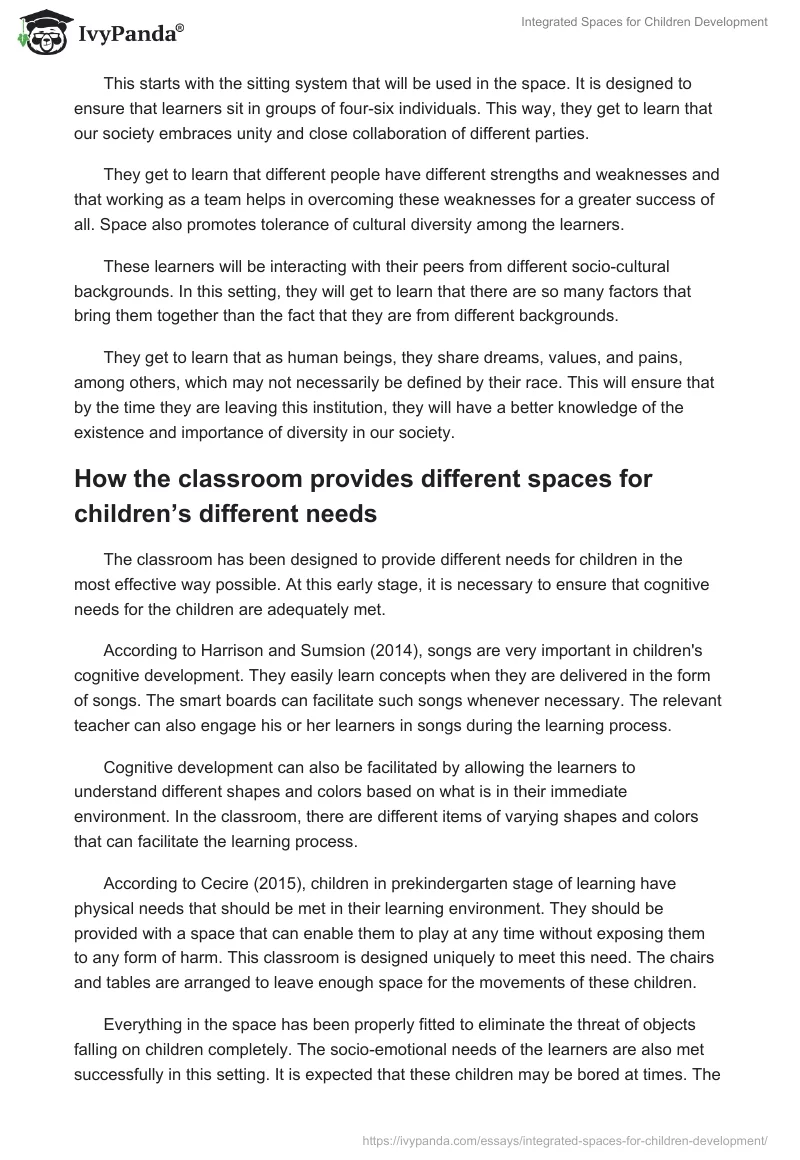 Integrated Spaces for Children Development. Page 4