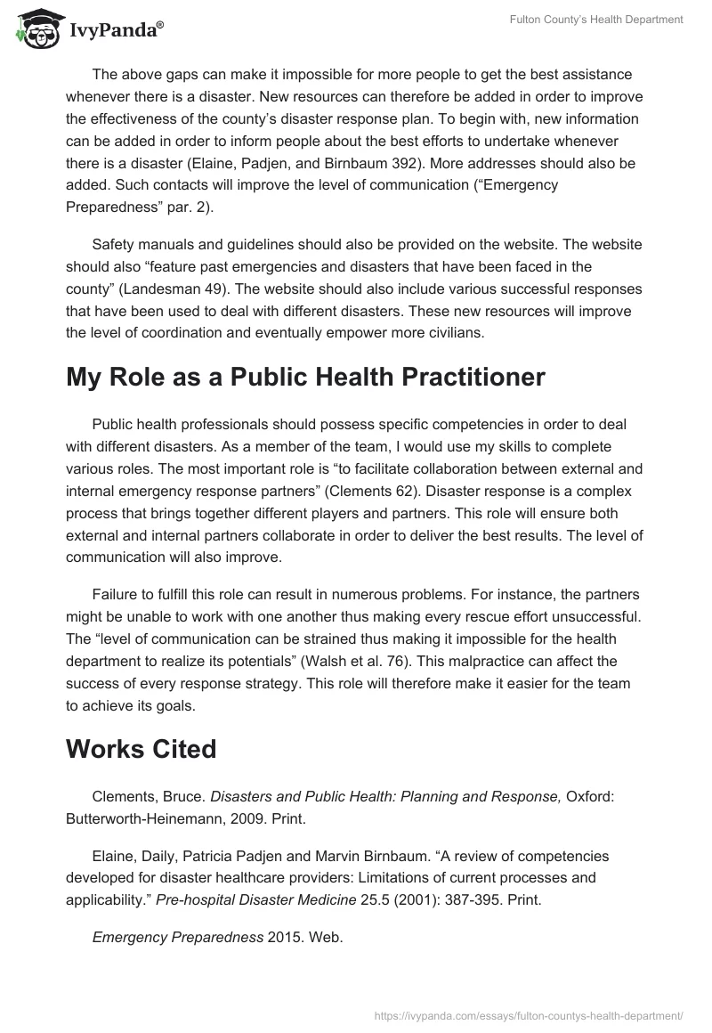 Fulton County’s Health Department. Page 2