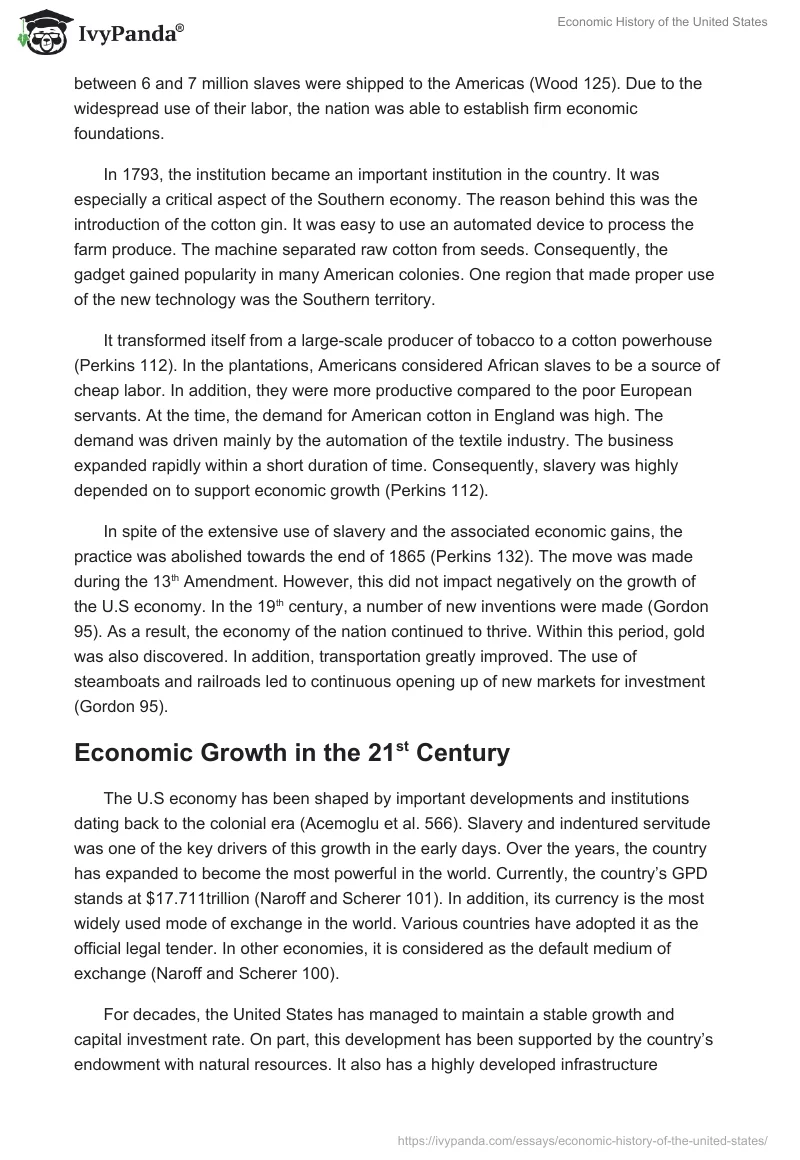 Economic History of the United States. Page 4