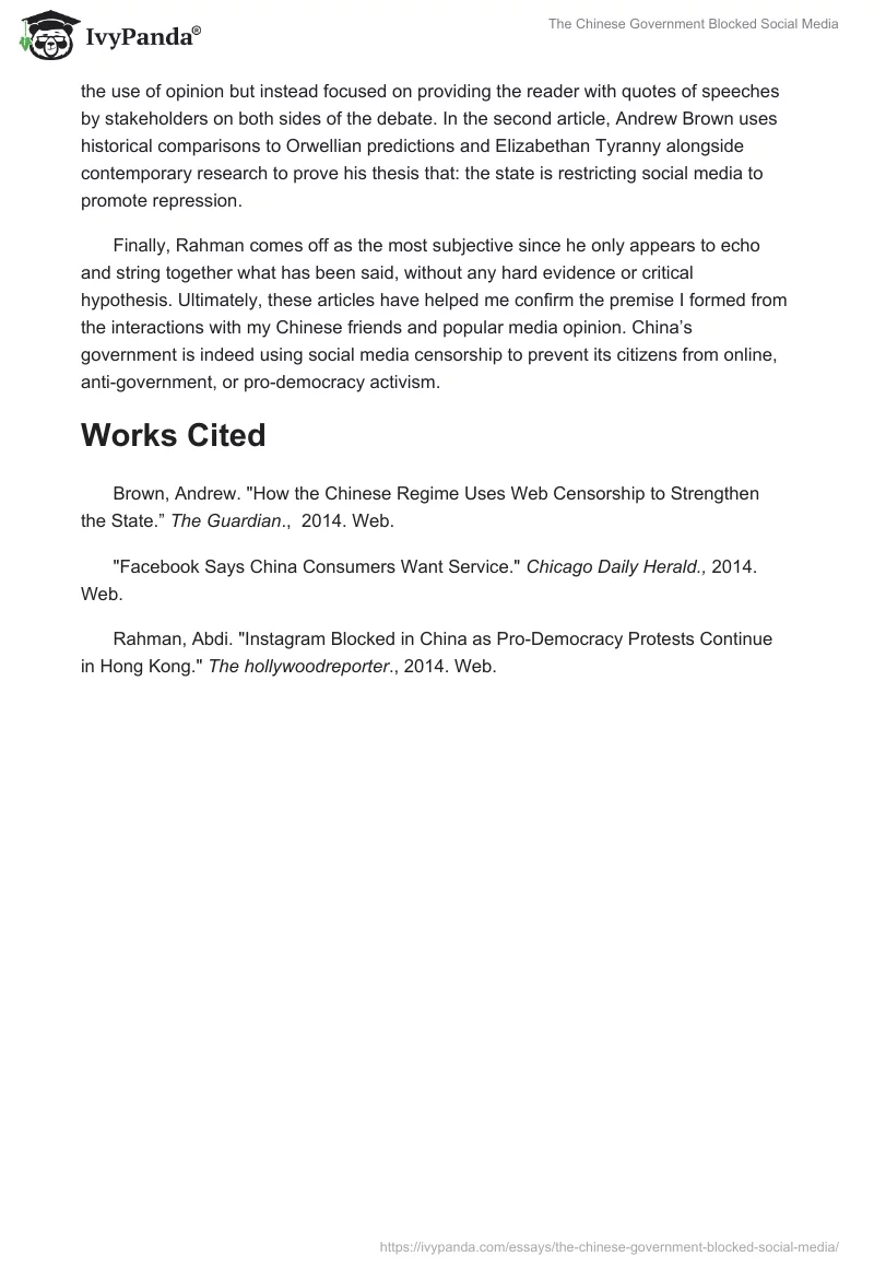 The Chinese Government Blocked Social Media. Page 5