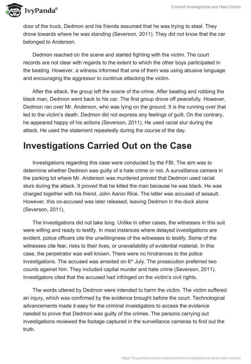 Criminal Investigations and Hate Crimes. Page 5