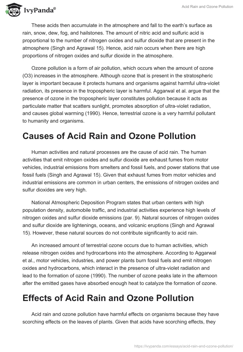 Acid Rain and Ozone Pollution. Page 2