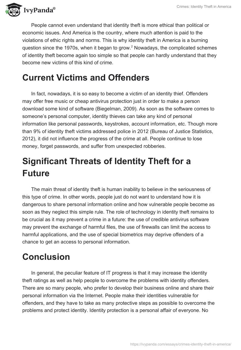 Crimes: Identity Theft in America. Page 3