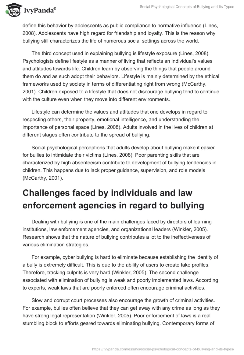 Social Psychological Concepts of Bullying and Its Types. Page 3