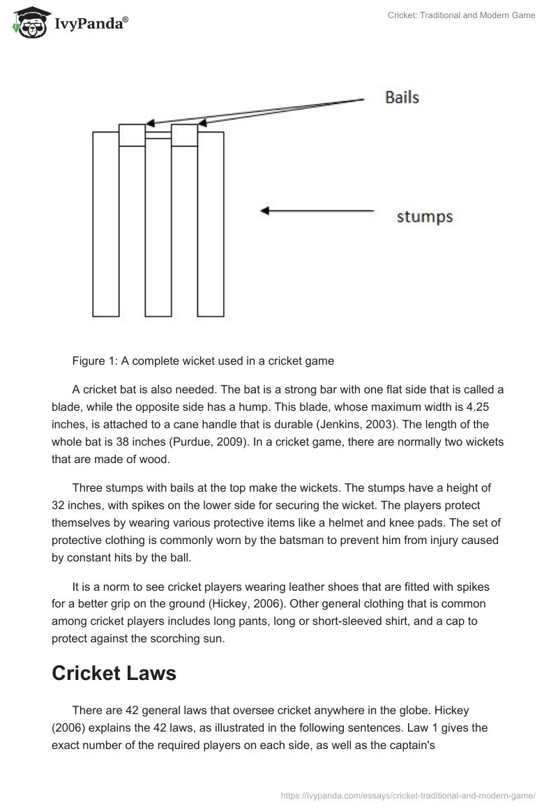 Cricket: Traditional and Modern Game. Page 3