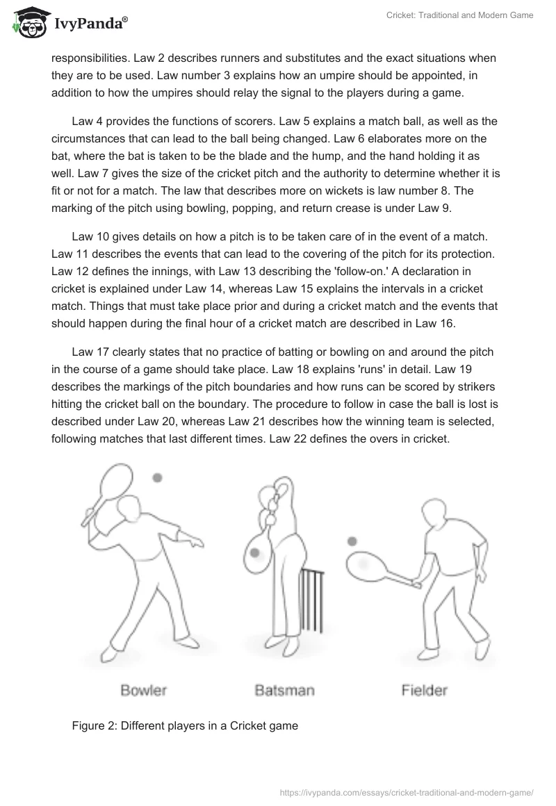 Cricket: Traditional and Modern Game. Page 4