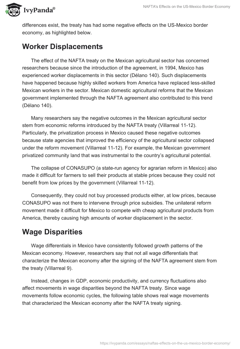 NAFTA's Effects on the US-Mexico Border Economy. Page 5