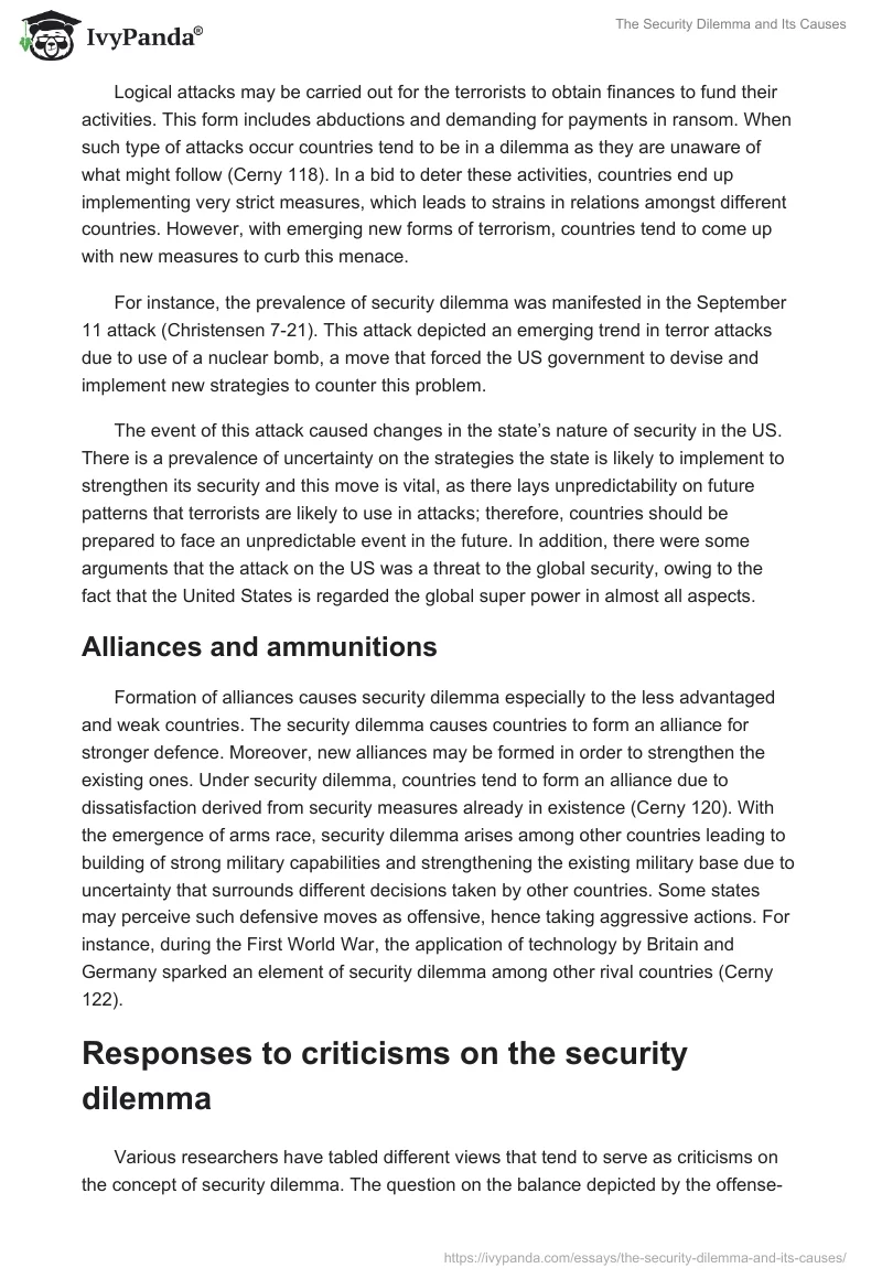 The Security Dilemma and Its Causes. Page 5