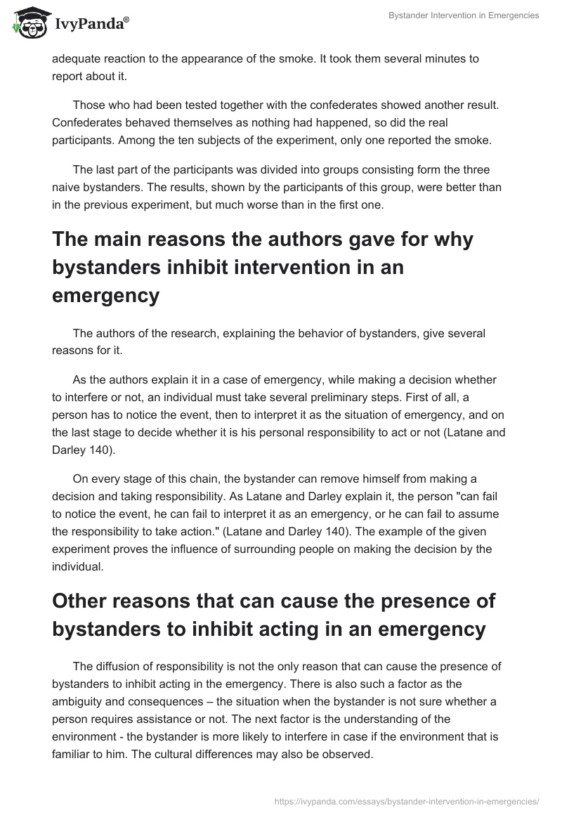 Bystander Intervention in Emergencies. Page 2