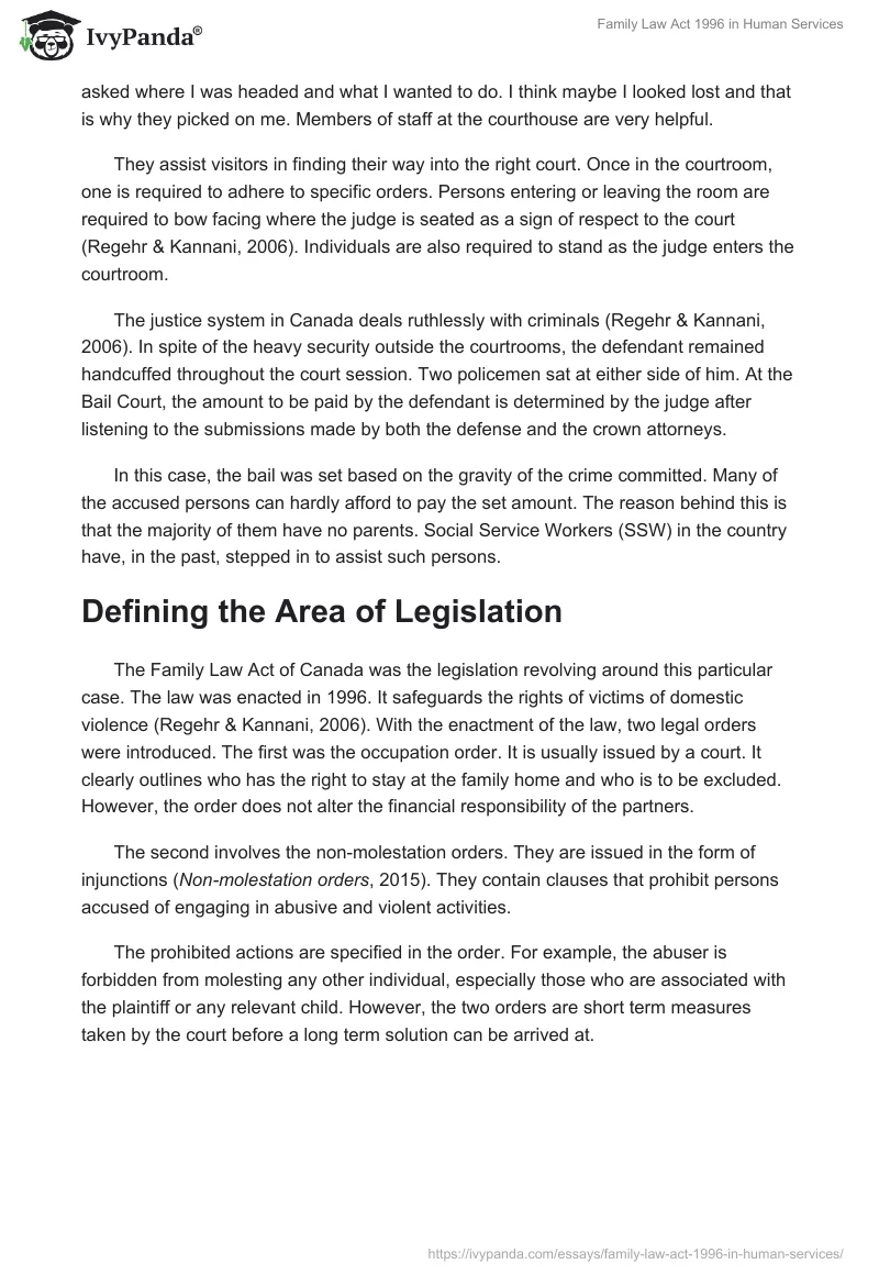 Family Law Act 1996 in Human Services. Page 2