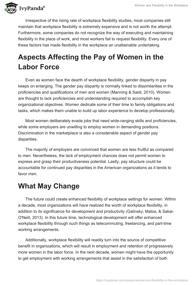 Women and Flexibility in the Workplace. Page 3