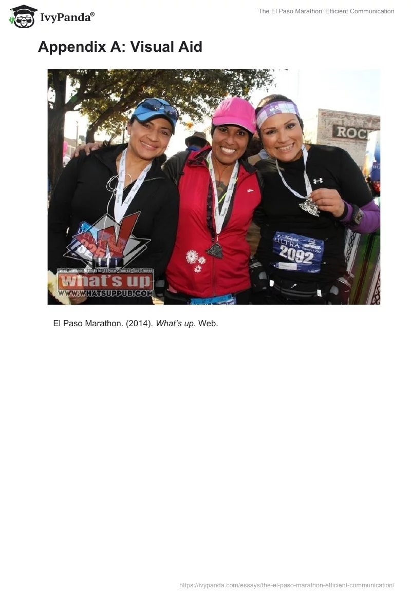 The El Paso Marathon' Efficient Communication. Page 4
