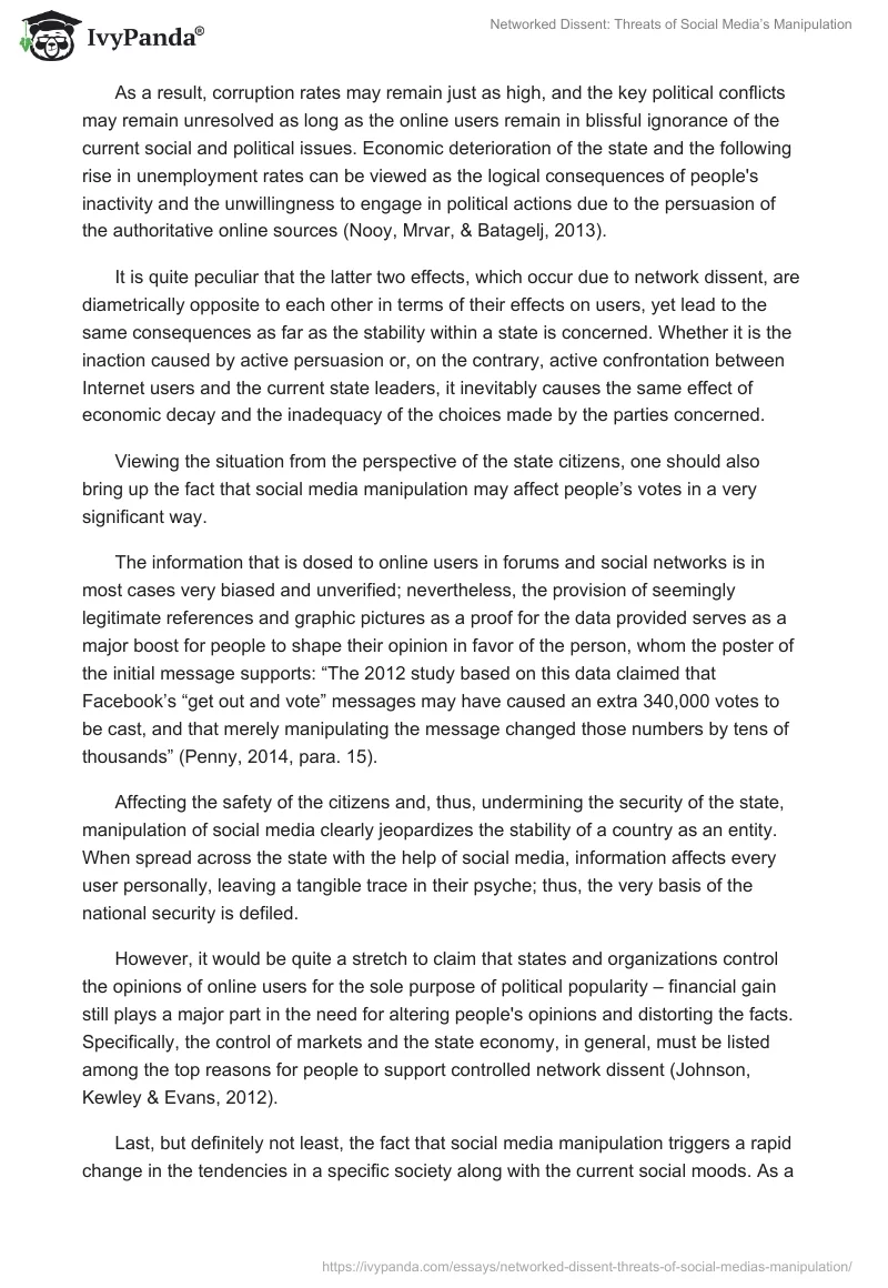 Networked Dissent: Threats of Social Media’s Manipulation. Page 5