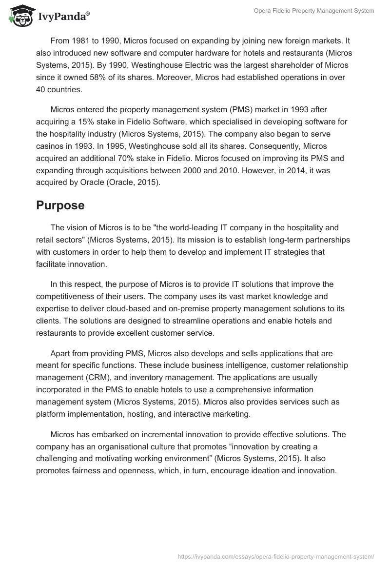 Opera Fidelio Property Management System. Page 2