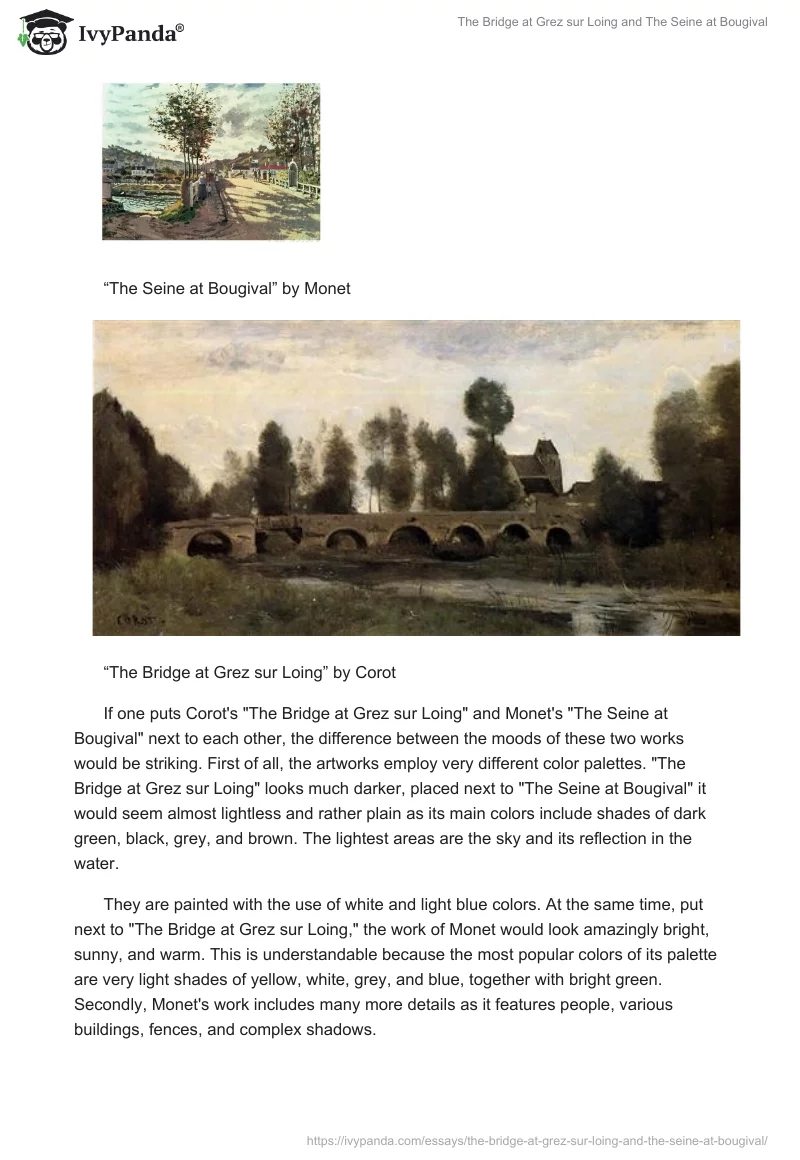 "The Bridge at Grez sur Loing" and "The Seine at Bougival". Page 2