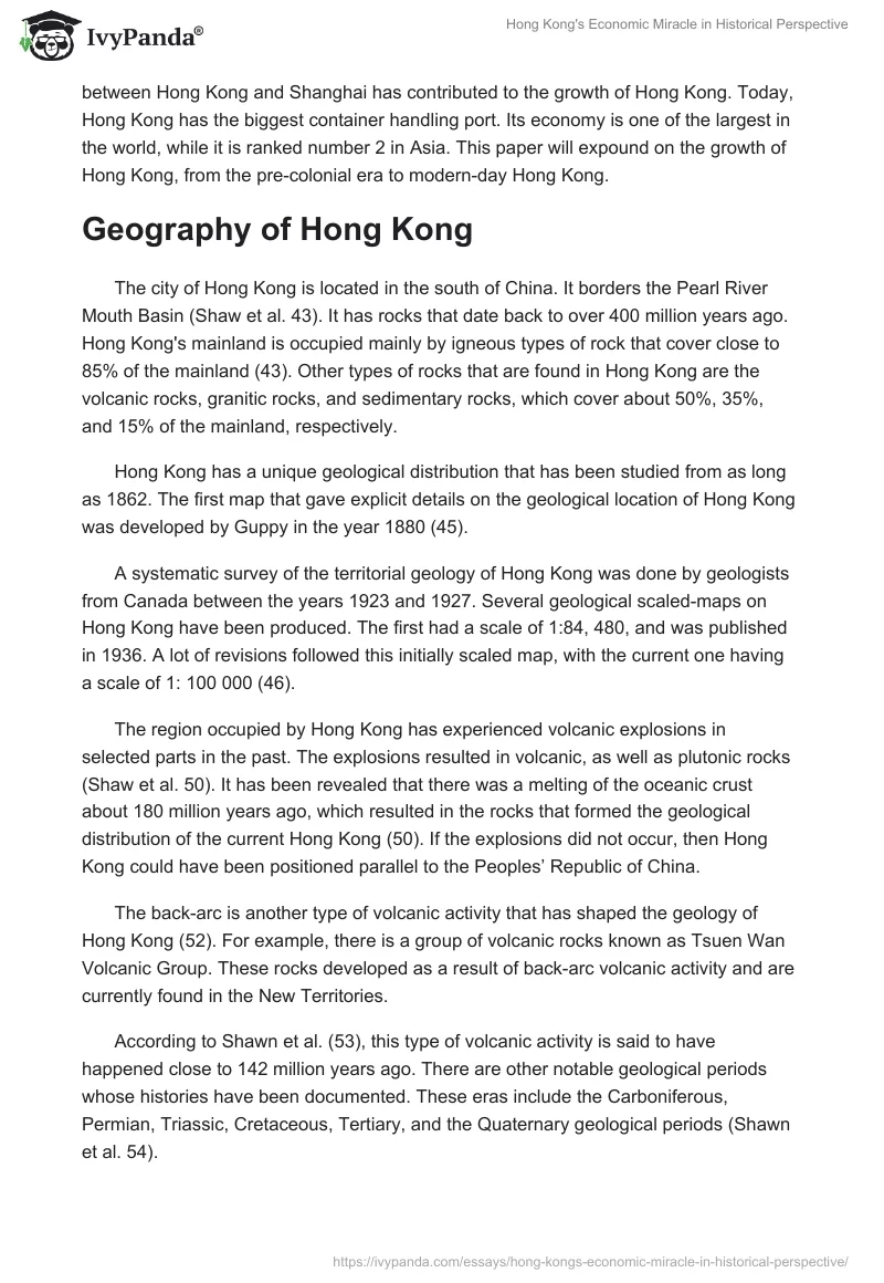 Hong Kong's Economic Miracle in Historical Perspective. Page 2