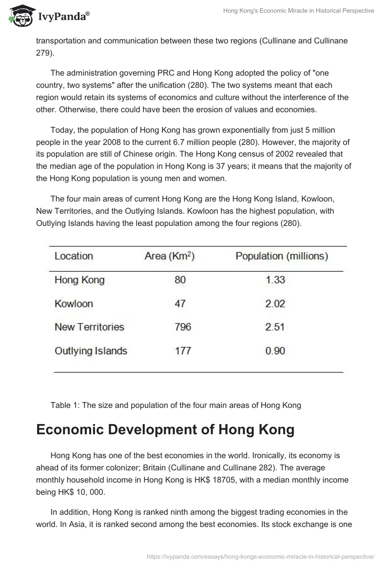 Hong Kong's Economic Miracle in Historical Perspective. Page 5