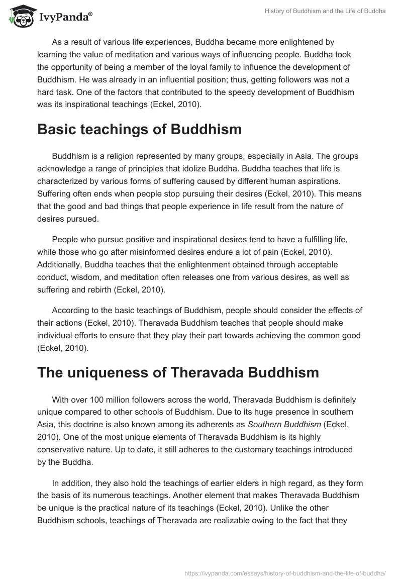History of Buddhism and the Life of Buddha. Page 2