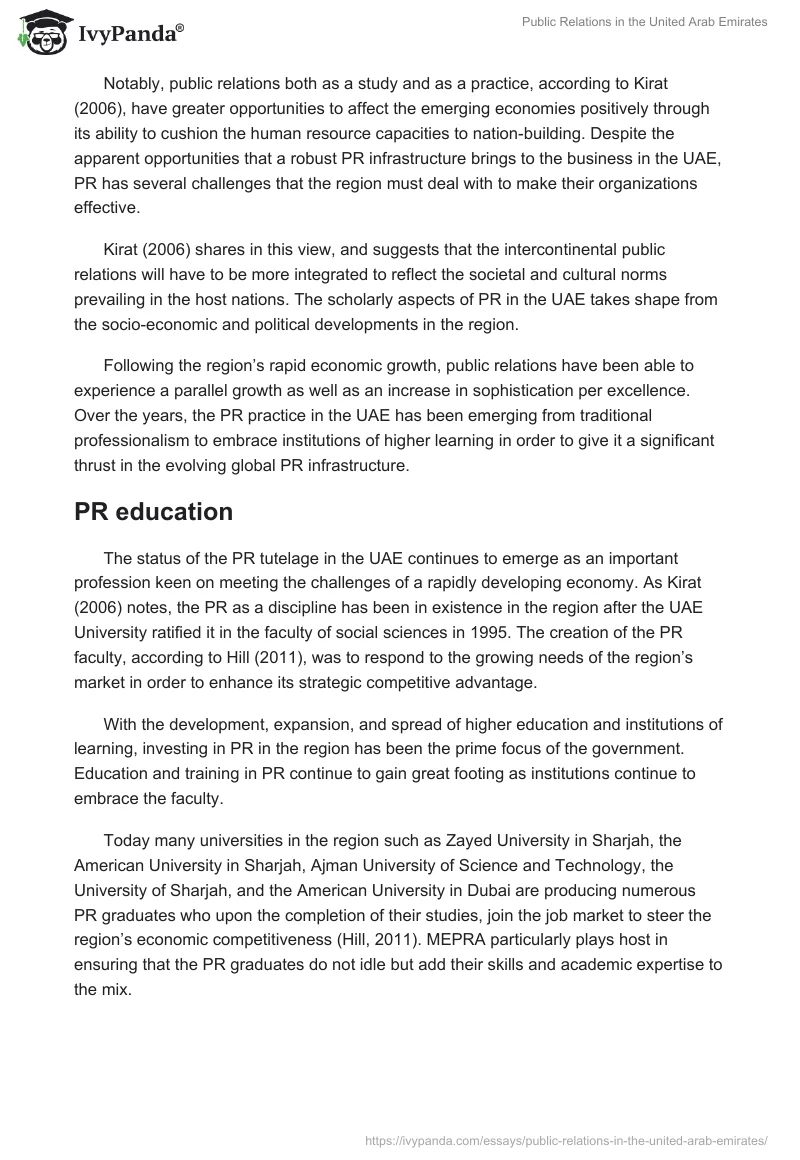 Public Relations in the United Arab Emirates. Page 3