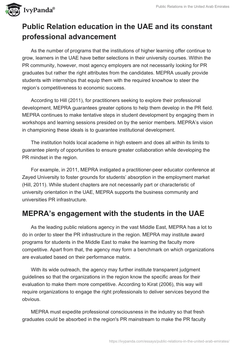 Public Relations in the United Arab Emirates. Page 4