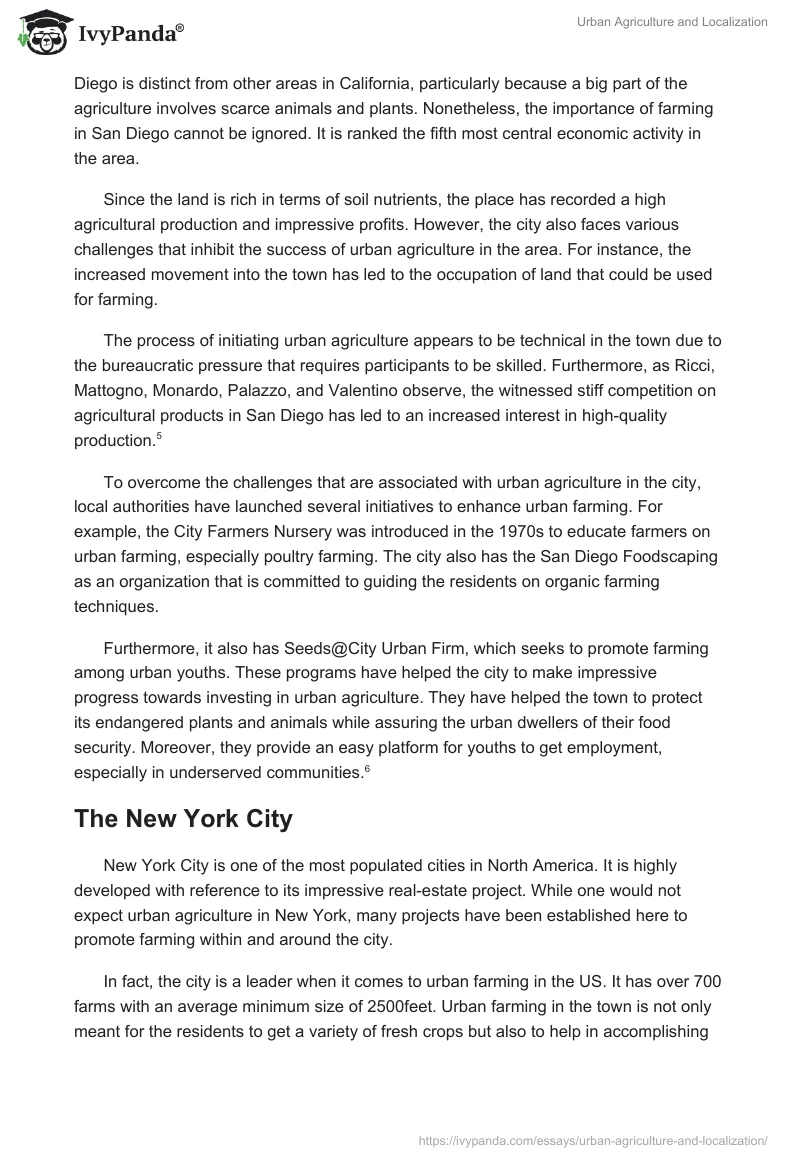 Urban Agriculture and Localization. Page 3