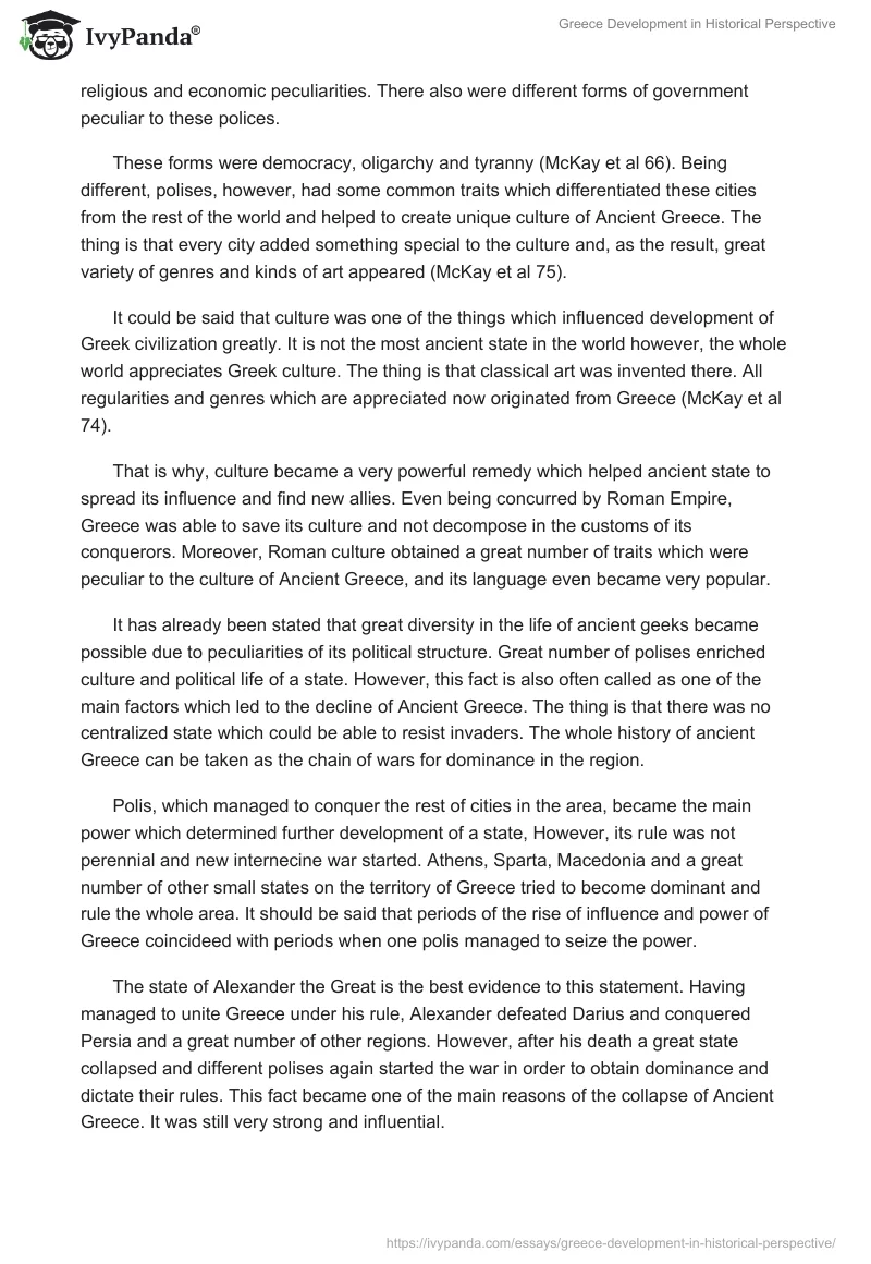 Greece Development in Historical Perspective. Page 2