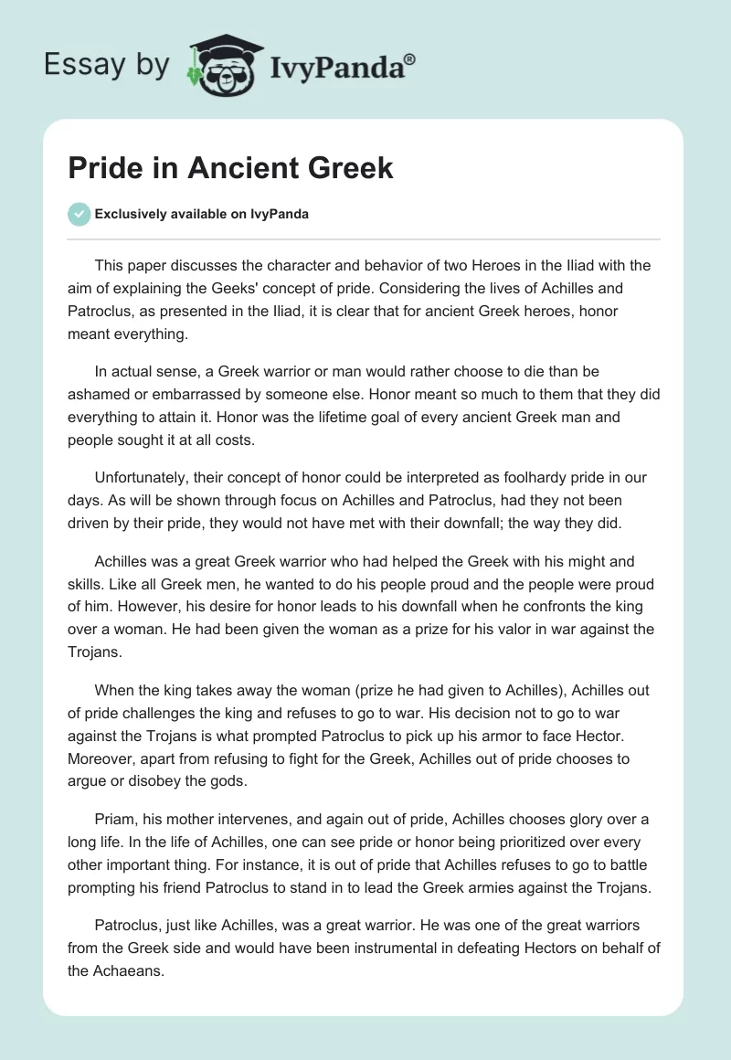Pride in Ancient Greek. Page 1