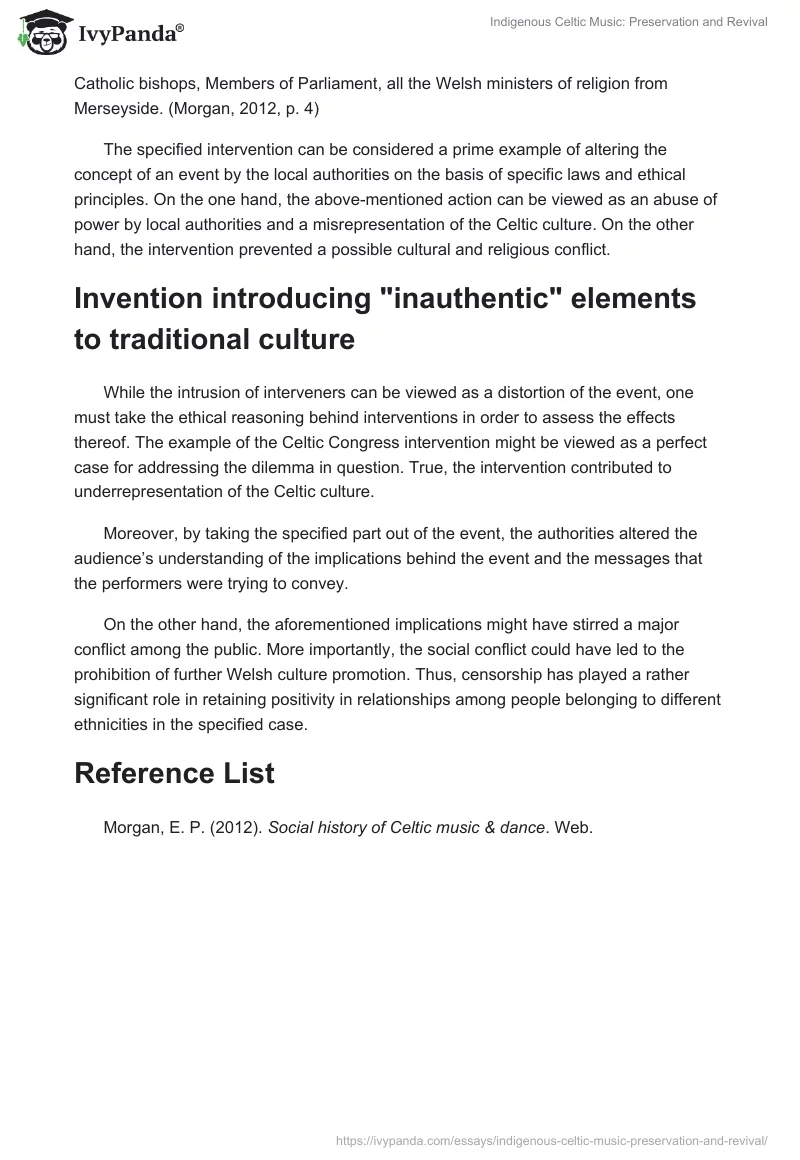Indigenous Celtic Music: Preservation and Revival. Page 4