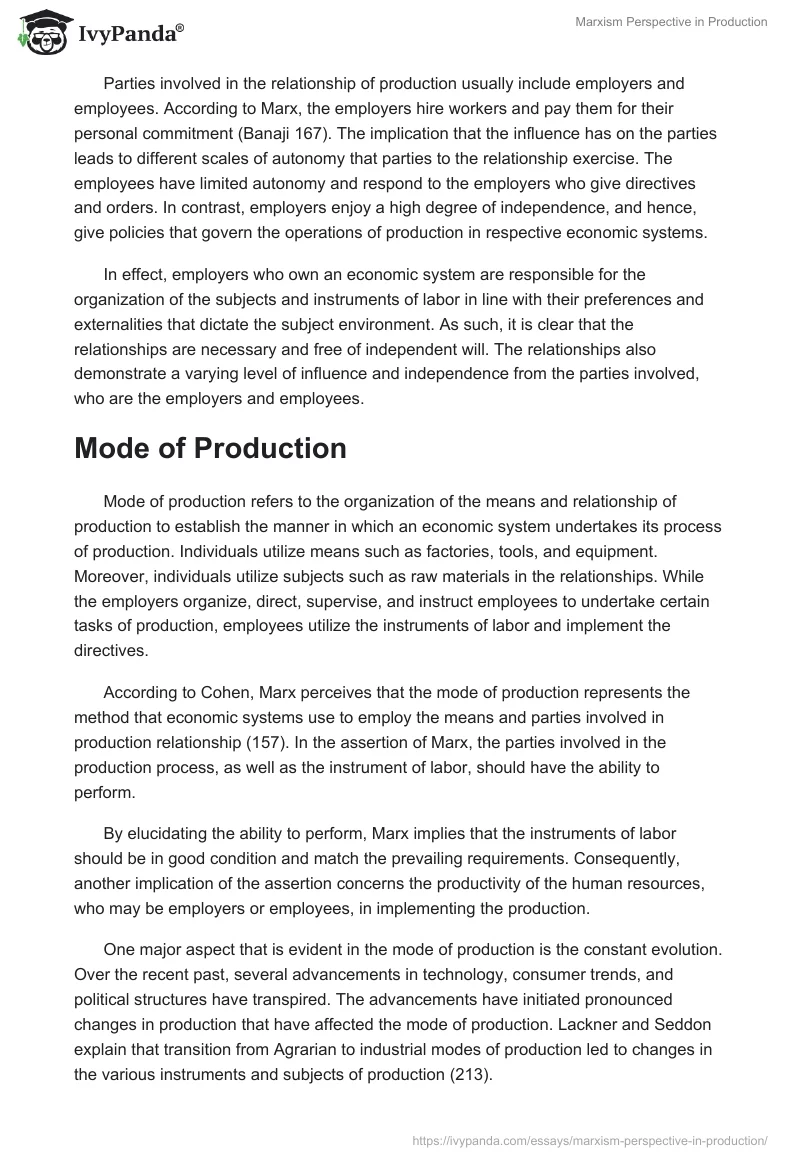 Marxism Perspective in Production. Page 4