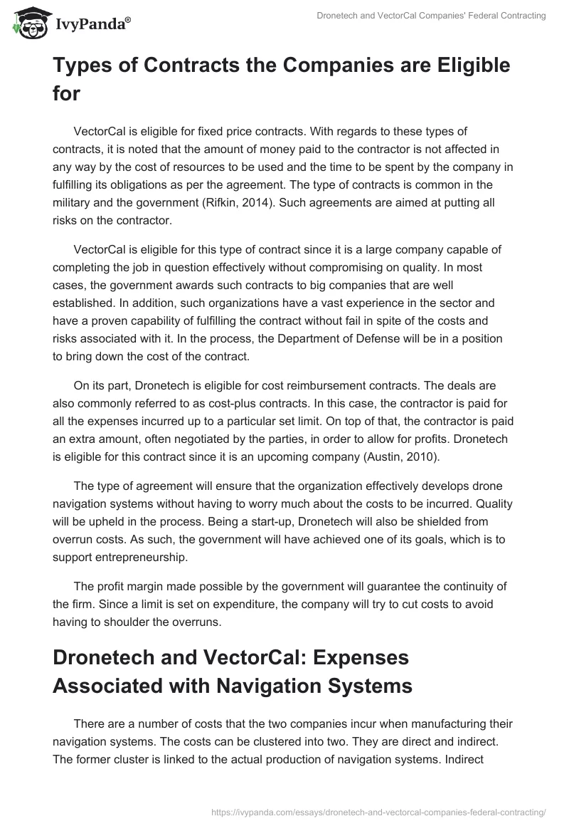 Dronetech and VectorCal Companies' Federal Contracting. Page 3