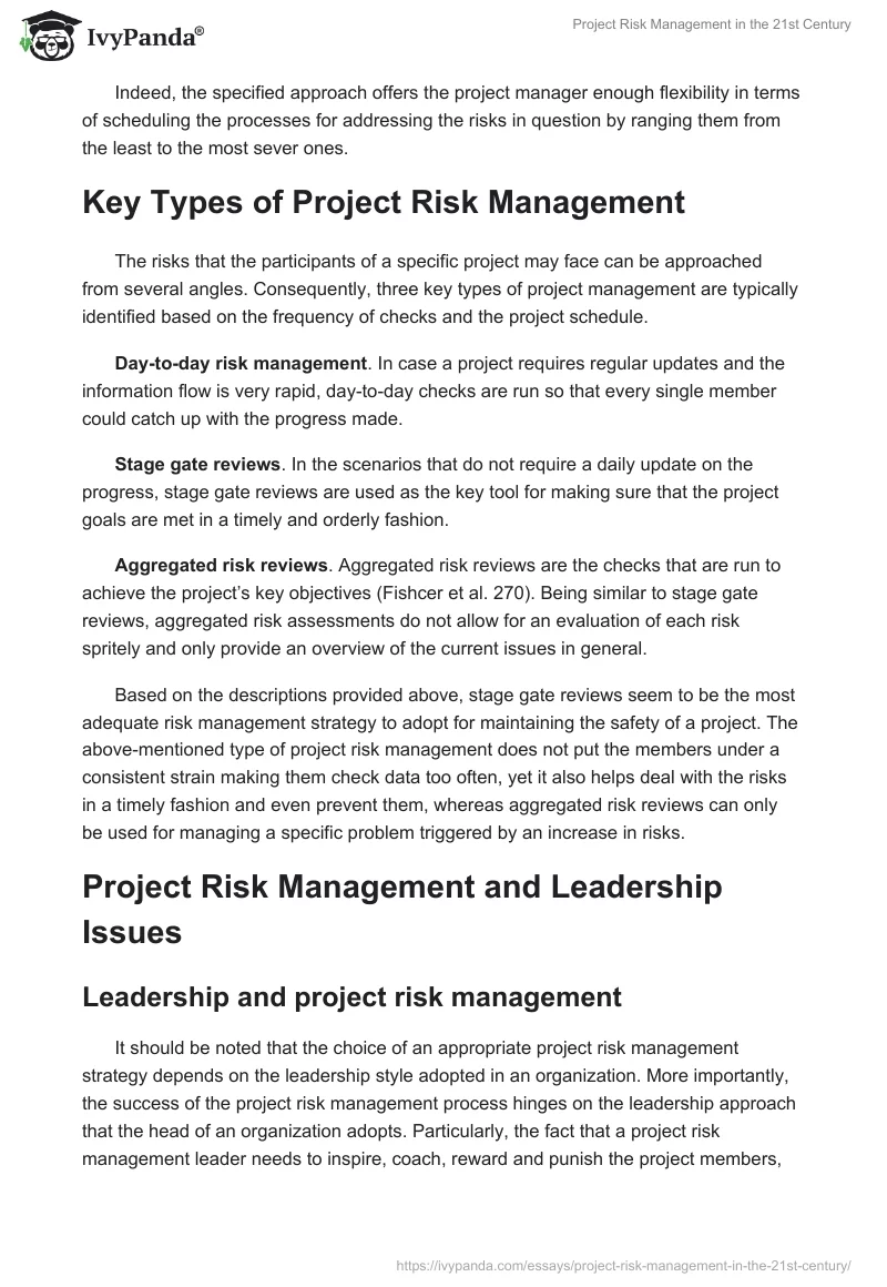 Project Risk Management in the 21st Century. Page 5