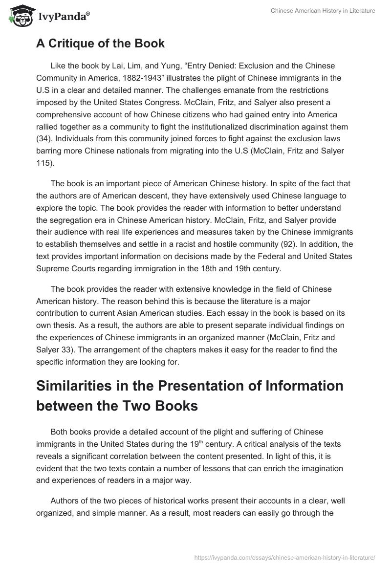 Chinese American History in Literature. Page 4