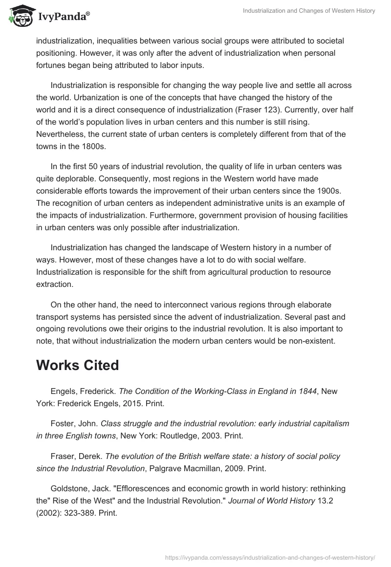 Industrialization and Changes of Western History. Page 4