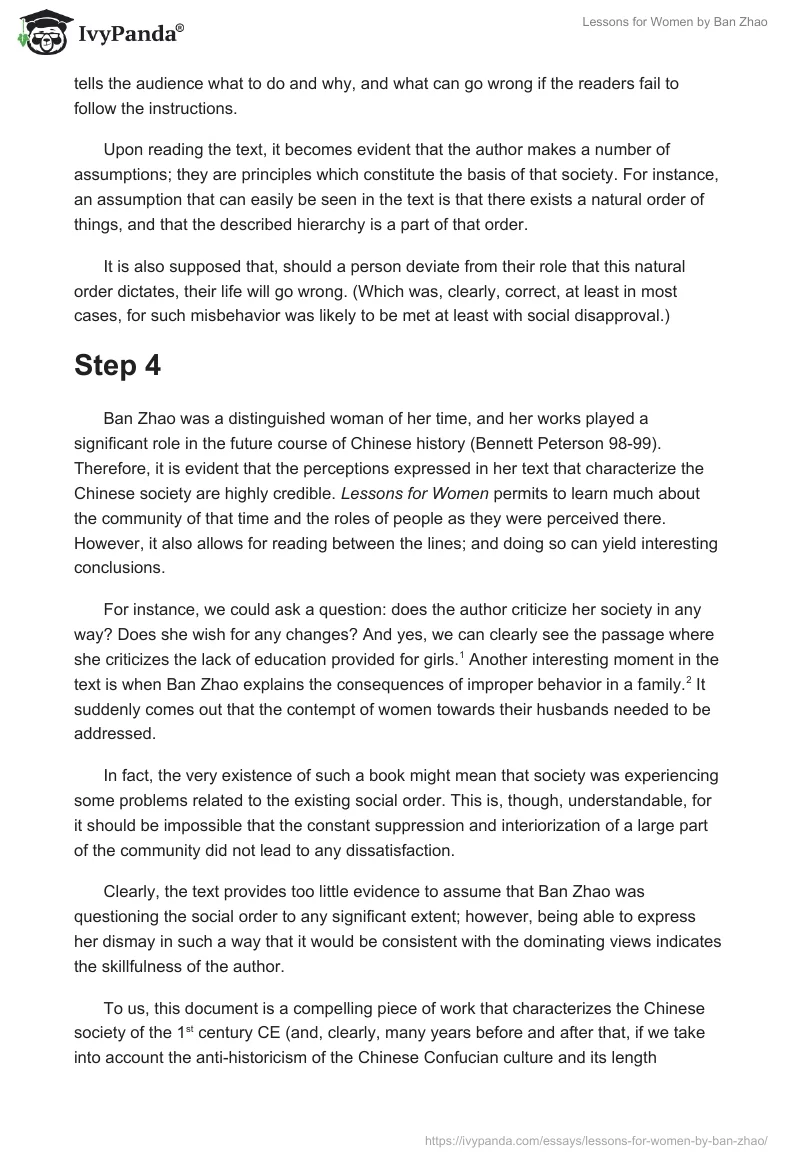 "Lessons for Women" by Ban Zhao. Page 2