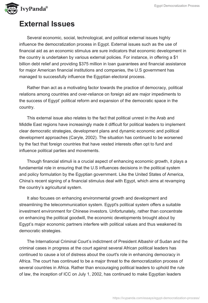 Egypt Democratization Process. Page 4