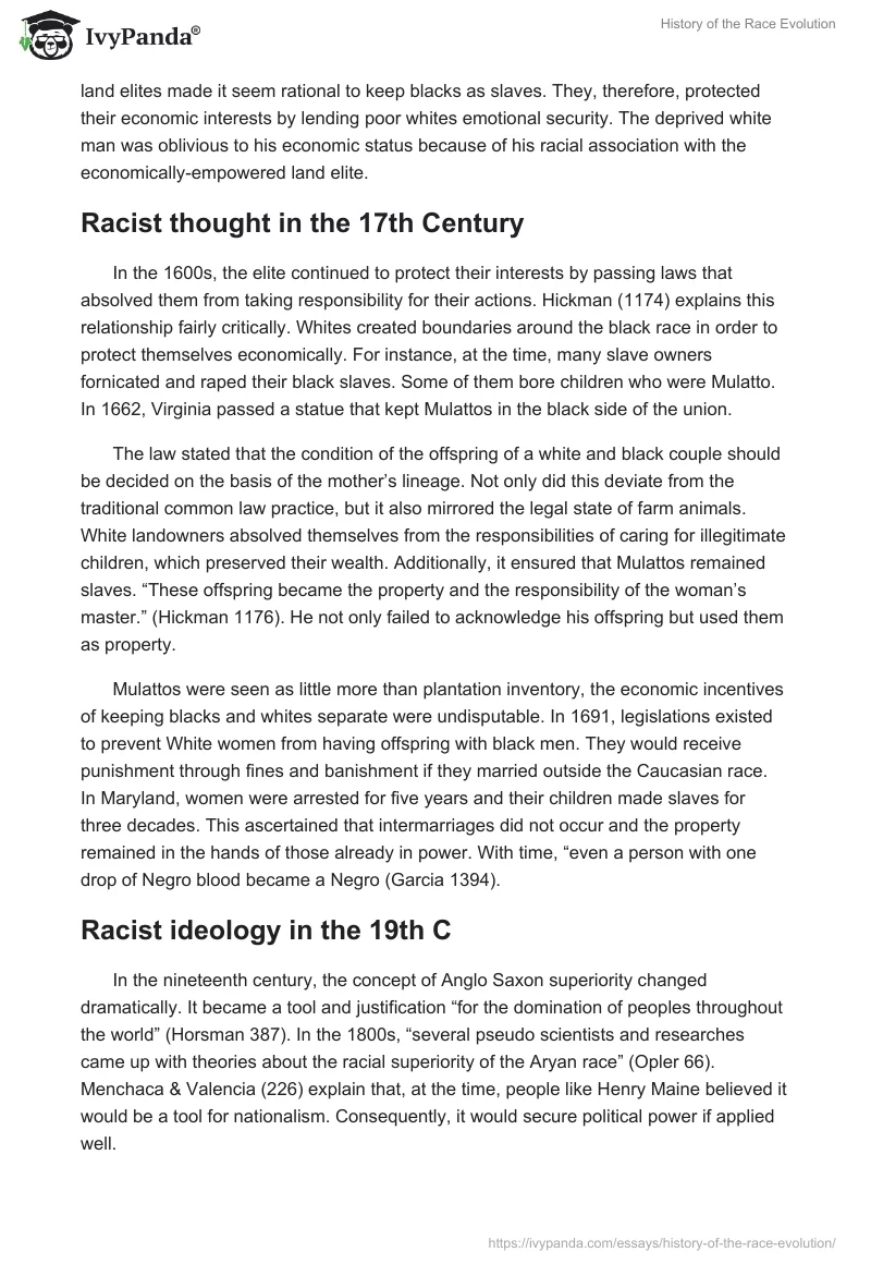 History of the Race Evolution. Page 2