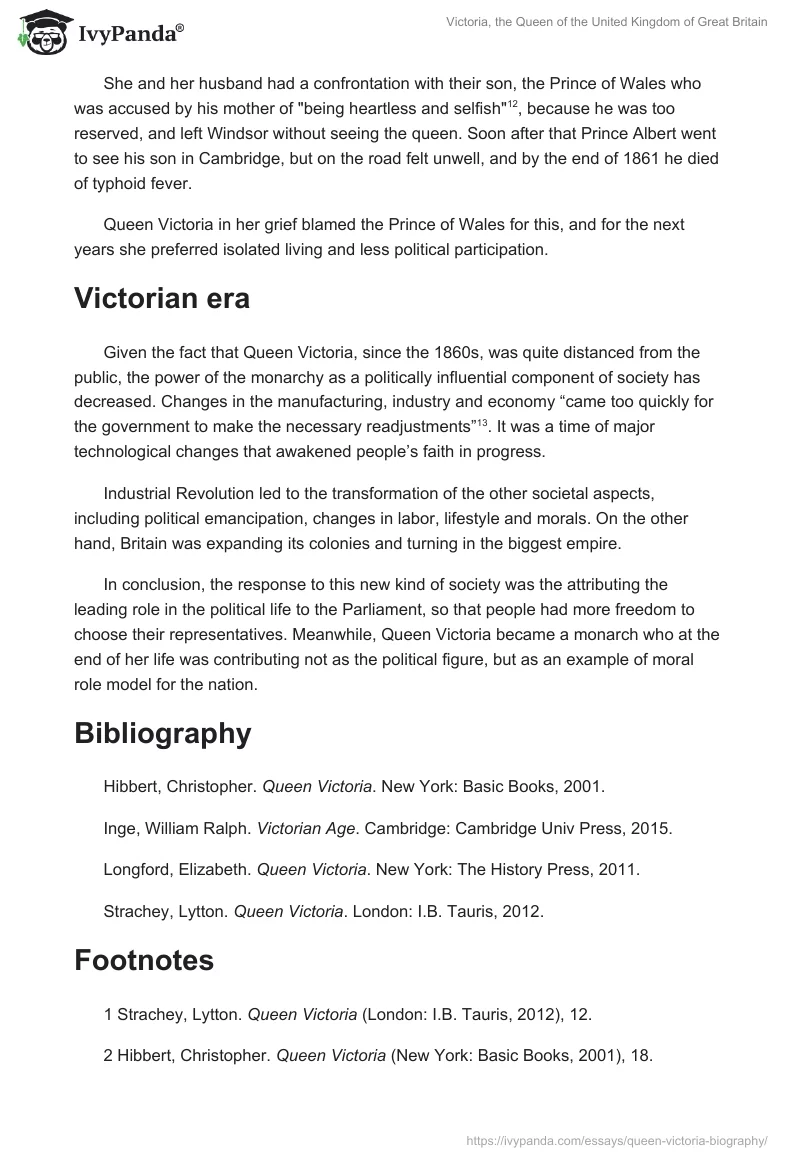 Victoria, the Queen of the United Kingdom of Great Britain. Page 4