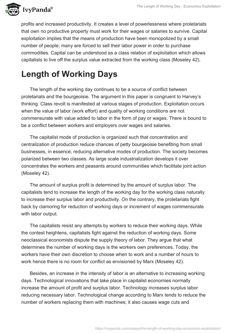 The Length of Working Day - Economics Exploitation. Page 2