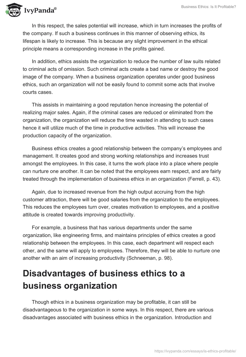 Business Ethics: Is It Profitable?. Page 3