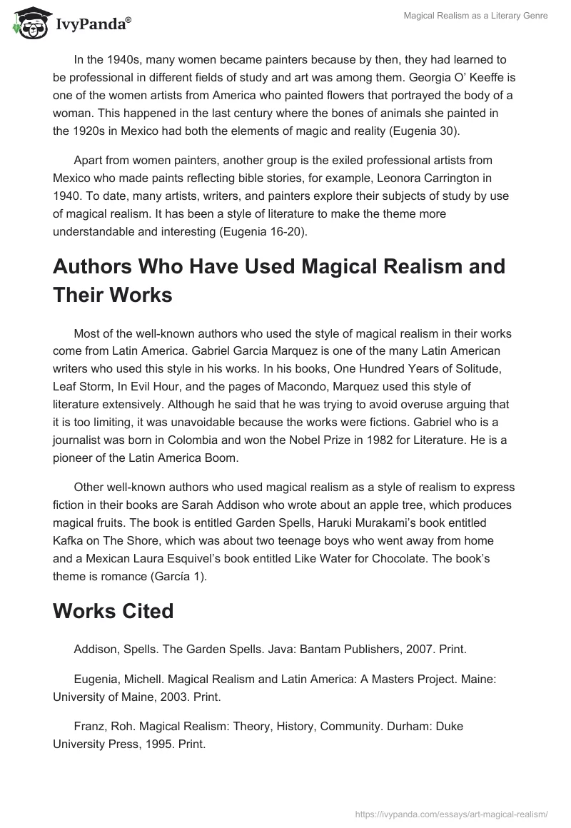 Magical Realism as a Literary Genre. Page 3