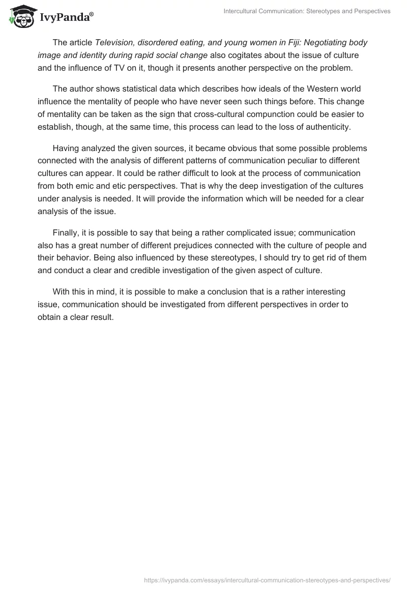 Intercultural Communication: Stereotypes and Perspectives. Page 2