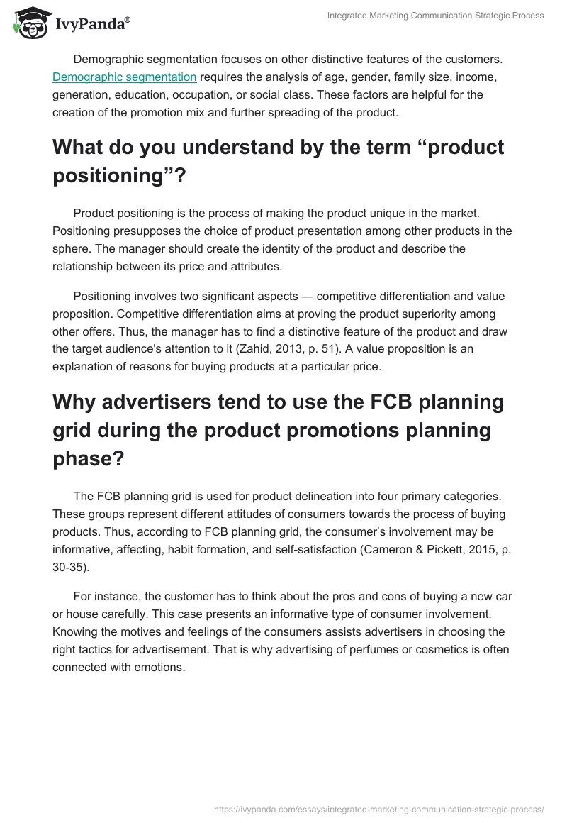 Integrated Marketing Communication Strategic Process. Page 4