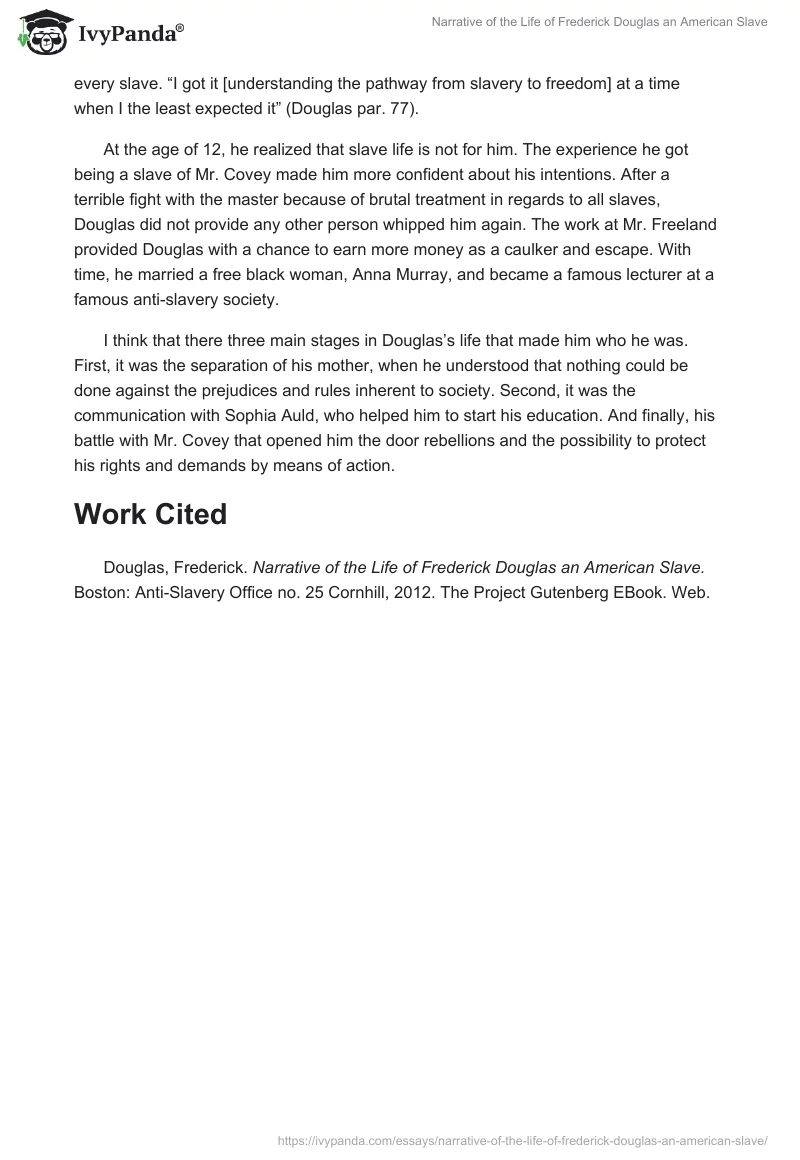 Narrative of the Life of Frederick Douglas an American Slave. Page 2