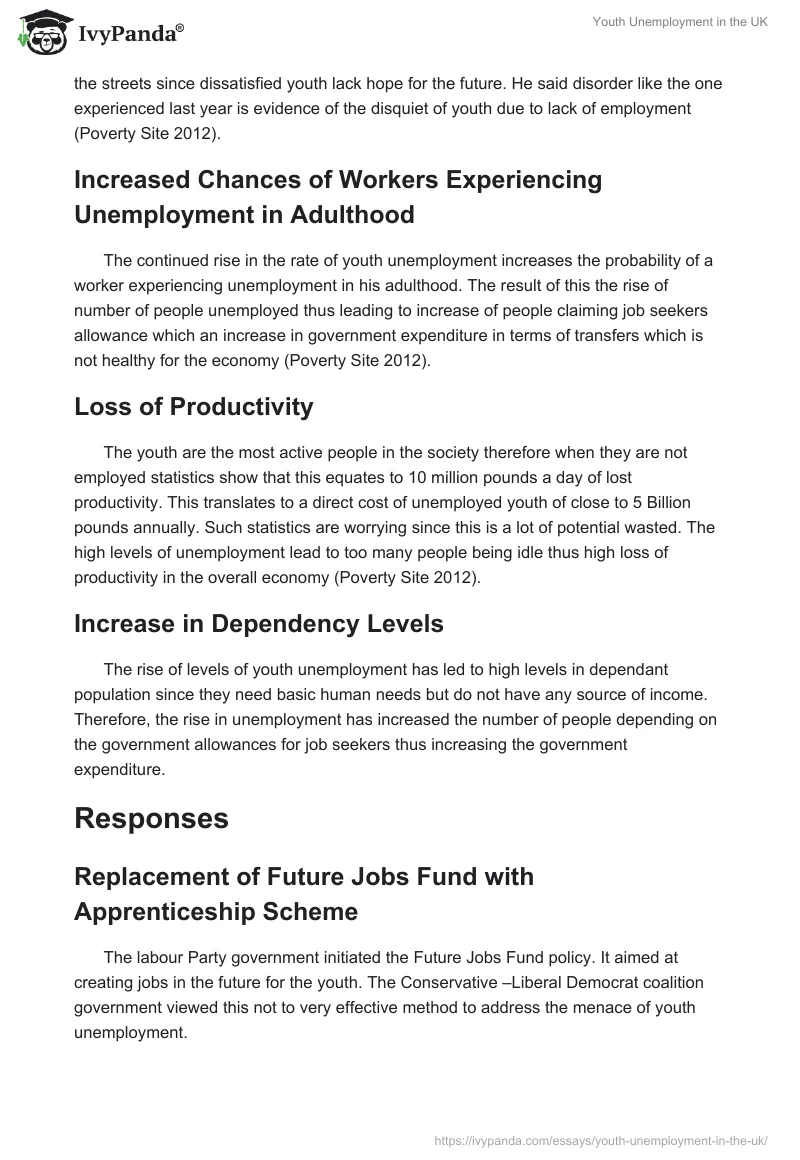Youth Unemployment in the UK. Page 5