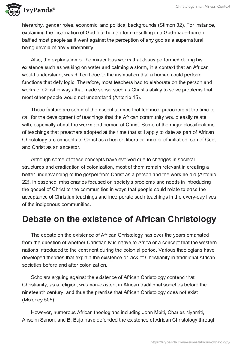 Christology in an African Context. Page 2