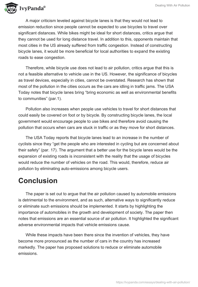 Dealing With Air Pollution. Page 5