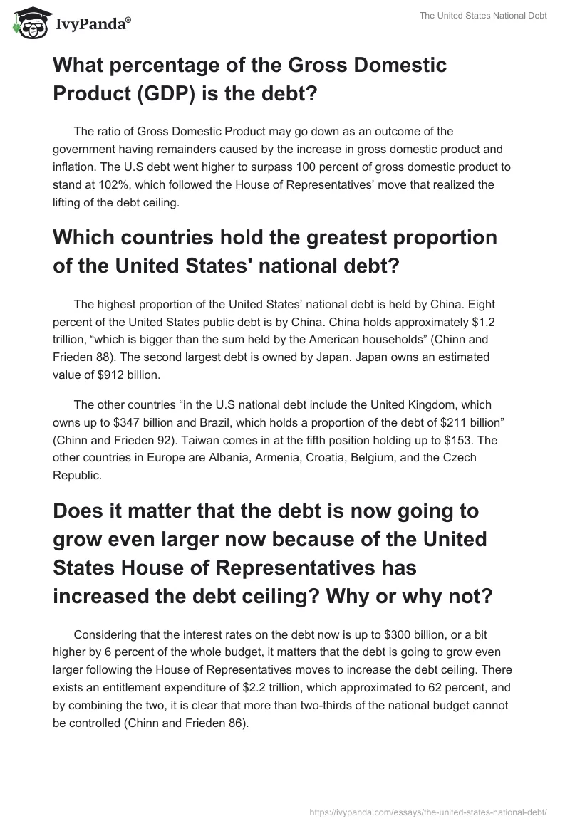The United States National Debt. Page 2